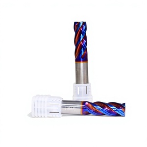Fresa de carburo de 4 filos con radio de esquina R0.5 de Source Factory, 12R0.5*30*D10*75L, radio y tamaños personalizados para acero duro HRC - Product Image 1