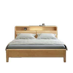Solid Wood <b>Bed</b> 1.8M <b>Double</b> Storage Oak <b>Bed</b> For Bedroom Home Use - Product Image 5