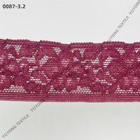 Vente en gros d'usine, bande élastique en polyester/nylon tricotée respirante de haute qualité, 38 mm, pour lingerie sexy/mariage
