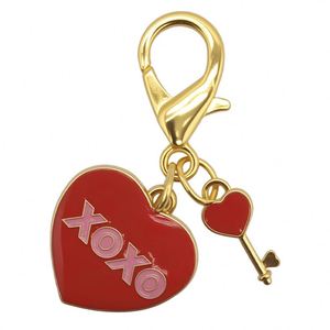 Valentine's Day Party Favors Gifts Heart XOXO Keychains with Organza <b>Bag</b> - Product Image 2