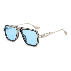 Lunettes de soleil SPUKA HR5660 de luxe rétro à double pont en alliage, verres dégradés 2026, protection UV400, logo personnalisé - Product Image 6