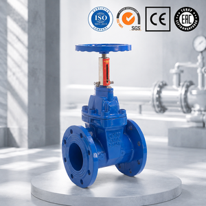 Vente chaude OEM ODM Vanne à opercule en fonte ductile avec échelle de positionnement pour système d'incendie et d'hydrant, Vanne à opercule à joint souple - Product Image 1