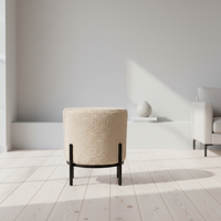 Pouf ottoman moderne de luxe avec pieds en métal, chaise de salle à manger en velours coloré pour restaurant, hôtel, café, villa