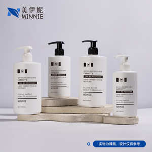 Flacon pompe Minnie 500ml blanc HDPE vide pour lotion, savon pour les mains, gel douche, shampoing, après-shampoing, grande capacité, recyclable - Product Image 2