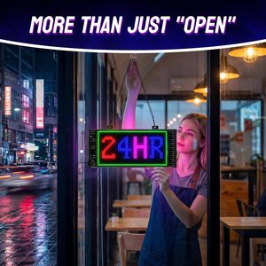 Letrero LED Abierto 1034 x 534 con Control por Aplicación Bluetooth para Tiendas, Bares y Oficinas - Product Image 5