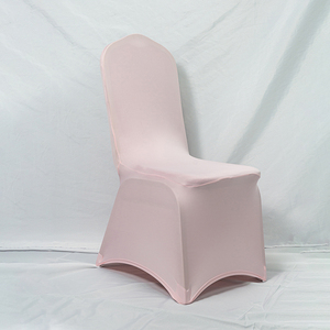 Funda para silla reutilizable lavable duradera de tela negra de LICRA elástica gruesa personalizada para hotel banquete boda - Product Image 3