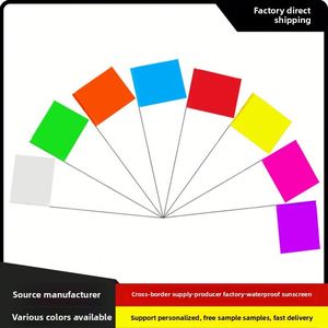 Kleine rote grenzüberschreitende Markierungsfahne mit Stahlseil-Fahnenmast für Bewässerungsmarkierungen - Product Image 6