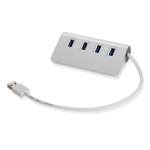 อะลูมิเนียม 4 พอร์ต USB 3.0 Expander Splitter Hub Data Hub สำหรับแมคบุค โน้ตบุ๊ก พีซี USB-แฟลชไดรฟ์ ฮาร์ดดิสก์แบบพกพา - Product Image 1