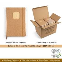 Journal écologique en liège naturel et bambou, couverture rigide A5, 100 feuilles, gravure laser, logo personnalisé, vente en gros OEM, bande élastique