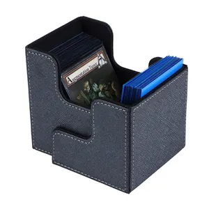 4-in-1 Leather Card Case Double Room Split Card Case Magnetic Sealed Trading Card Storage Case For Magic /Yugioh/TCG