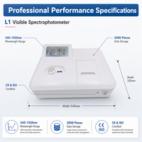 Spectrophotomètre visible à usage professionnel, appareil de laboratoire, spectrophotomètre UV-Vis à faisceau unique