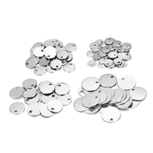 Colgante Redondo de Acero Inoxidable de 6-30 mm, Etiqueta Metálica, Placa de Identificación para Perros, Accesorios de Joyería - Product Image 3