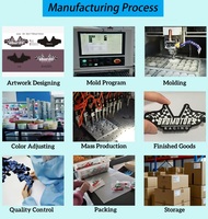 Parches de PVC y Goma Personalizados con Diseño Floral Textil, Termoadhesivos/para Coser, Reflectantes, de Seguridad, con Relieve 3D para Gorras