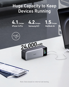 Banco de Energía para <span class=keywords><strong>Anker</strong></span> <span class=keywords><strong>737</strong></span>, Cargador Portátil para Laptop de 140W Máx. con 3 Puertos, 24,000mAh, Pantalla Inteligente - Product Image 5