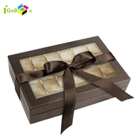 Emballage personnalisé pour chocolat frais, boîte cadeau pour jour fraîches, avec fenêtre transparente