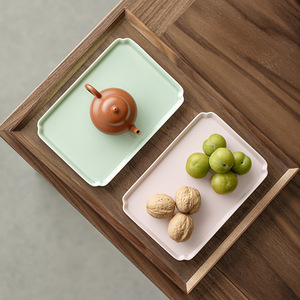 Ceramic Tea And Snack <b>Plate</b> Rectangle Porcelain Teapot Holder Tea Brewing Tray Fruit Platter - Product Image 2