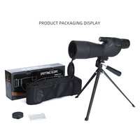 Telescopio con Zoom de 20-75x60, telescopio Monocular de visión nocturna de largo alcance para observación de aves al aire libre