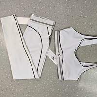 Échantillons OEM de haute qualité - Ensemble de vêtements de yoga pour femmes, respirant, écologique, deux pièces, leggings de fitness et soutien-gorge de sport, séchage rapide