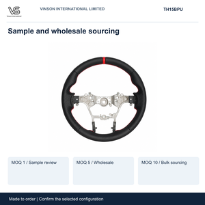 Volant en PU pour Toyota HILUX, configuration sélectionnée avec centre ouvert TH15BPU - Product Image 5