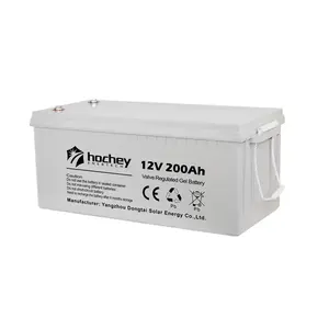 畅销Hochey深循环长寿命12V 200AH太阳能电池汽车电池