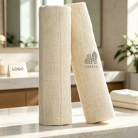 Serviette de toilette en mousseline de coton biologique personnalisable avec logo, douce, réutilisable, pour peaux sensibles, femmes, maison, salle de bain, soins de la peau