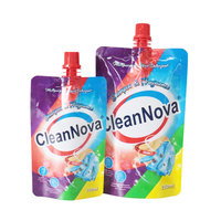 Personnalisé 1L 2L PET Blanc PE Plastique Stand Pouch Vis Coin Bec pour Savon Liquide Lessive Détergent Vodka Grain