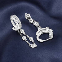 Boucles d'oreilles en argent sterling S925 plaqué or rose avec perle de culture d'eau de mer et zircon motif dessin animé, pour femme, classiques, fiançailles, simplicité, série non-argentée