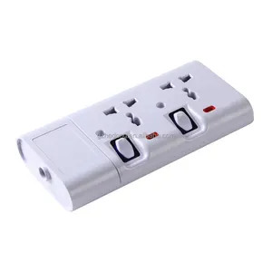 Power Strip Extension Cord Individual Switched Overload Protection Universal Plug