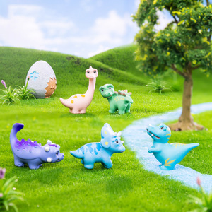 Mini Resin Animals Miniature Dinosaur Figurines Ornaments for DIY Vase Filler Fairy Garden Dino Party Decorations