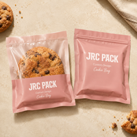Emballage personnalisé pour biscuits, sachet individuel pour biscuits, emballage en plastique mat thermoscellable avec fenêtre transparente