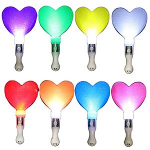 Custom Logo Eco-Friendly Plastic Heart Shaped LED <b>Glow</b> <b>Sticks</b> Portable Silk Screen Printed for Concerts <b>Weddings</b> Party - Product Image 1