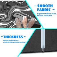 Grand tapis de souris de jeu carré XL, motif fluide marbré, bords soudés, base en caoutchouc antidérapante, imperméable, 3 mm, couleur personnalisée, en stock