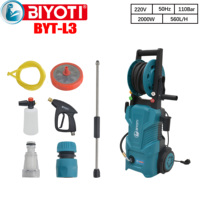 Nettoyeur haute pression super puissant BYT-L3 3200W 260 bars, nettoyeur à jet électrique portable pour les tâches de nettoyage à grande échelle