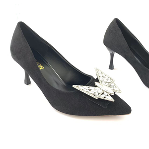 Zapatos de tacón alto para mujer, decoraciones, broche de diamantes de imitación de mariposa, hebilla de aleación, precio de fábrica, accesorios de joya para sandalias altas - Product Image 4