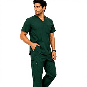 Herren-Arzthosen, medizinische Jogginghosen, atmungsaktive Stretch-Uniform für Ärzte, Krankenschwestern, Krankenhaus, Arbeitskleidung, professionell, bequem, strapazierfähig - Product Image 1