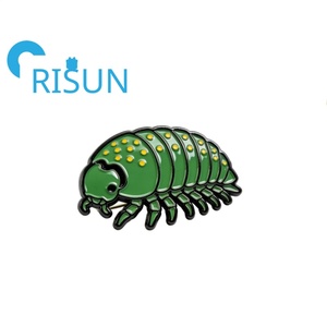 Wholesale Metal Custom Giant Isopod <strong>Bug</strong> Enamel Pewter Lapel Pins Brooches Badge Ox Beetle Scarab Larva Grub Insect Enamel Pin - Product Image 6