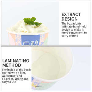 Custom 120ml 200ml Ice Cream <b>Cup</b> Frozen Yogurt Gelato Bowls 3/4/5/8/12/16OZ <b>Disposable</b> Single Wall Paper <b>Cup</b> With Lid and Spoon - Product Image 6