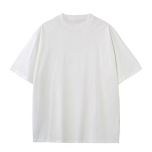 Camiseta de Alta Calidad de 230 g/m², Talla Grande, para Hombre, Manga Corta, Algodón, Color Sólido, Tendencia Casual, Verde, Blanco, Negro - Product Image 4