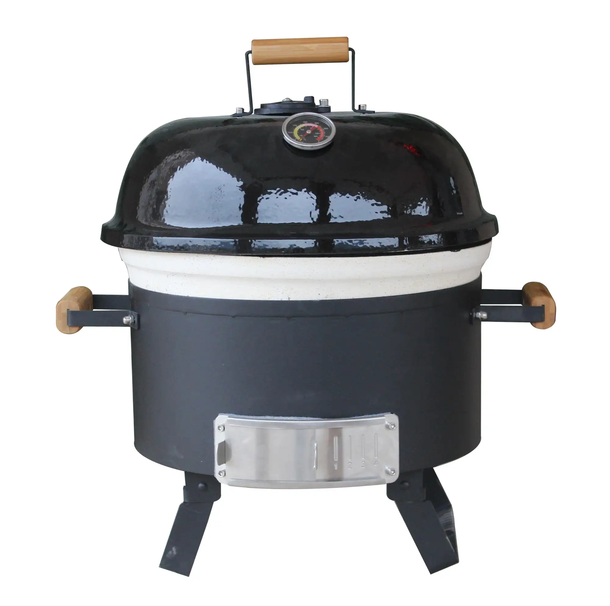 AUPLEX OEM-parrilla eléctrica para barbacoa de doble uso, barbacoa de cerámica de 18 pulgadas, encimera de mesa, para quemar madera