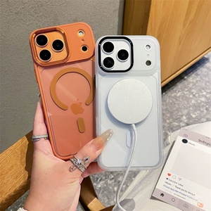 เคสโทรศัพท์แบบแม่เหล็กใสขุ่นสัมผัสนุ่ม รุ่นยอดนิยม ขอบเลนส์โลหะ สำหรับ iPhone 13 14 15 16 17 Pro Max 17Air 16E - Product Image 5