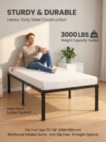 Lit pliant populaire en promotion – Cadre de lit simple en fer, lit individuel pour la maison, lit en métal modulaire en fer forgé