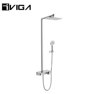 Cuarto <span class=keywords><strong>de</strong></span> baño ducha <span class=keywords><strong>de</strong></span> lujo mezclador montado en la pared <span class=keywords><strong>de</strong></span> <span class=keywords><strong>las</strong></span> precipitaciones <span class=keywords><strong>de</strong></span> ducha cuadrado <span class=keywords><strong>de</strong></span> la cabeza conjunto - Product Image 1