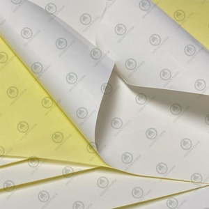 Cast Coated Semi <b>Glossy</b> Woodfree Face <b>Paper</b> with Hot Melt Adhesive and Yellow Glassine Liner for Stickers - Product Image 6