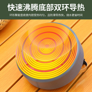 Outdoor Alumina Kettle 3-4L Ultralight Portable Camping Hot Water Pot With Silicone Handle For Hiking Barbecue - Product Image 4