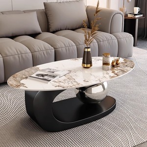 <span class=keywords><strong>Tavolino</strong></span> da Salotto di Lusso in Pietra con Piano Ribassato per Casa e Appartamento, Tavolo da Caffè in Stile Moderno Minimalista Italiano - Product Image 1