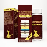One Step Dog, Cat, Pet Urine Test Strips PH, Infection, Diabetes Vet 10 Parameter Urine Testing Strips