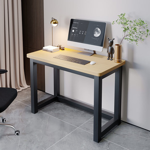 Computer <b>Desk</b> Modern Minimalist Style Wooden Top Metal Legs Home Office <b>Study</b> <b>Desk</b> - Product Image 3