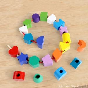 Bloques de Enhebrar y Apilar para Niños Pequeños con Caja, Kit de Números y Formas para que los Bebés y Niños Ejerciten la Motricidad Fina - Product Image 6