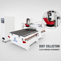 Routeur CNC 3 axes haute précision KAISE ATC1325D avec commande Syntec, moteur de broche 7,4 kW, répétabilité de 0,02 mm, déplacement de 1300x2500 mm