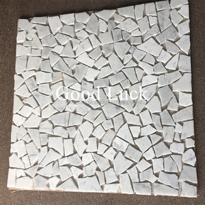 <span class=keywords><strong>Mosaico</strong></span> <span class=keywords><strong>de</strong></span> Mármol Blanco Carrara Roto, Adoquín Irregular para Decoración <span class=keywords><strong>de</strong></span> Pisos <span class=keywords><strong>de</strong></span> Baños y Cocinas - Product Image 2